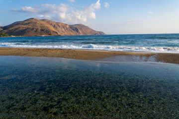 Landscape near Georgioupoli village in Chania regional unit, Crete island, Greece, sunny summer day