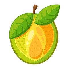 Jackfruit Fruits vector art illustration 