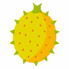 Kiwano Fruits vector art illustration