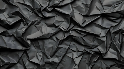 Obraz premium Crumpled Dark Gray Paper Texture Background