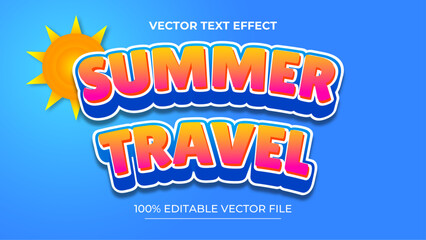 Summer with beach background editable text style effect