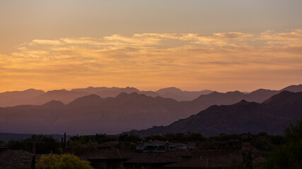 sunset in the mountains