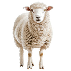 Fototapeta premium Realistic Sheep Illustration on Transparent Background for Design Use