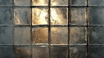 Naklejka premium Abstract ice cube background texture pattern design element cold frozen block glass winter square surface 3d