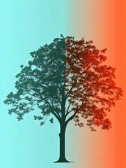 Obraz premium geometric tree design