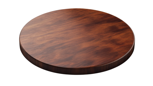 wooden plate on white background