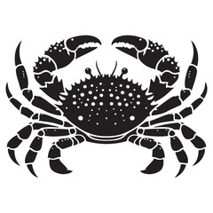 Realistic Crab Vector Silhouette Illustration for Seafood and Coastal Designs