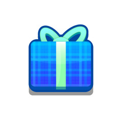 A vibrant, cartoon-style gift box icon with ribbon. Perfect for games, apps, loot crates, rewards, or in-game purchases. Enhance your UI with this eye-catching present icon