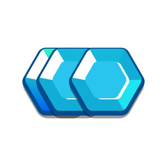 Icon diamonds, gems, casual, cartoon-style. Perfect for games, apps, loot crates, rewards, or in-game purchases.