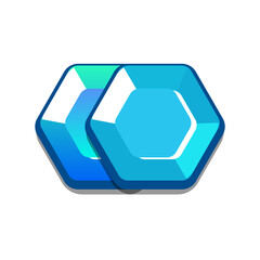 Icon diamonds, gems, casual, cartoon-style. Perfect for games, apps, loot crates, rewards, or in-game purchases.