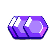 Icon diamonds, gems, casual, cartoon-style. Perfect for games, apps, loot crates, rewards, or in-game purchases.