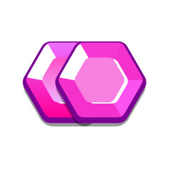 Icon diamonds, gems, casual, cartoon-style. Perfect for games, apps, loot crates, rewards, or in-game purchases.