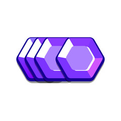 Icon diamonds, gems, casual, cartoon-style. Perfect for games, apps, loot crates, rewards, or in-game purchases.