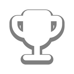 White simple icon cup. Perfect for games, apps, loot crates, rewards, or in-game purchases.