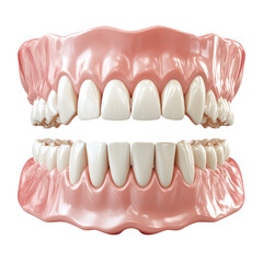 Obraz premium Realistic Model of Dental Structure with Transparent Background