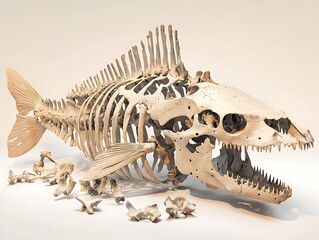 Fish Skeleton Anatomy Study.