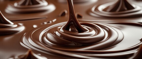 indulgent chocolate pouring on decadent cake with spoon