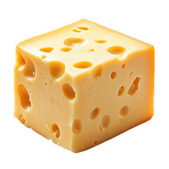 Block of Cheese Isolated on a Transparent Background for Design Use