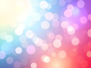 Obraz premium Abstract Colorful Bokeh Background, Glowing Light Circles, Sparkle, Blur Effect, Rainbow Gradient Design.
