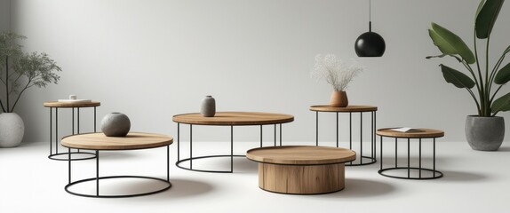 serene minimalistic table setting with vase and plant