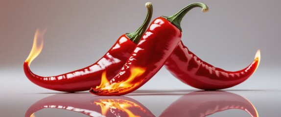 vibrant red chili peppers on table - spicy ingredients for flavorful cooking