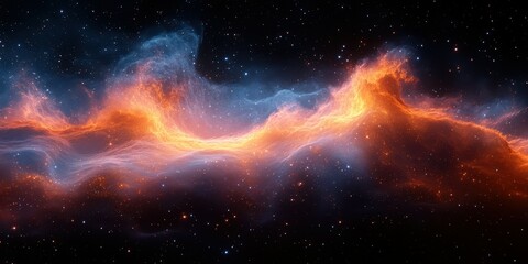 Stunning cosmic clouds illuminated by vibrant colors against the backdrop of deep space showcasing the beauty of the universe