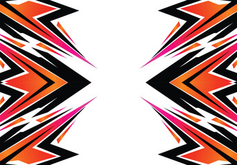 Razor Edged Rhythm colourful Mono chrome Zigzag with some copy space area