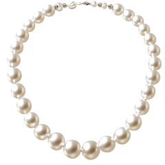Obraz premium Elegant Pearl Necklace on transparent background
