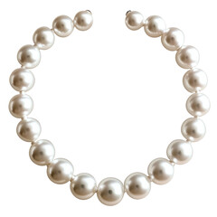 Fototapeta premium Elegant Pearl Necklace on transparent background