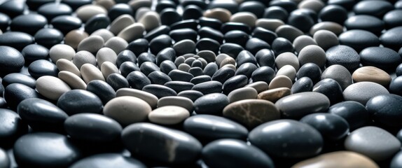 Obraz premium mesmerizing black and white spiral rocks close-up illustration