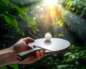 Ping Pong in Jungle Sunlight