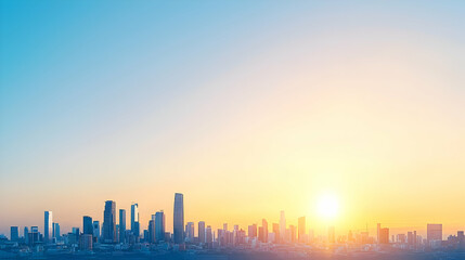 City Skyline at Sunset