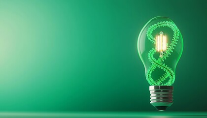 Green Lightbulb Design