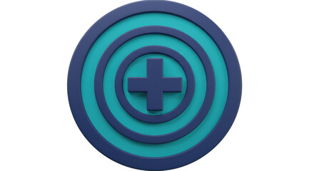 Obraz premium Isolated Medical Cross in Circle