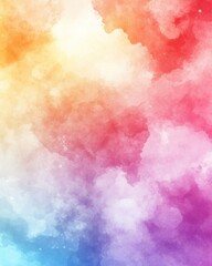 Vibrant watercolor texture blending red orange yellow blue and purple hues creating a dreamy artistic background
