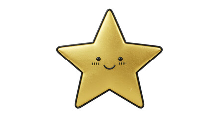 Isolated Cute Smiling Star