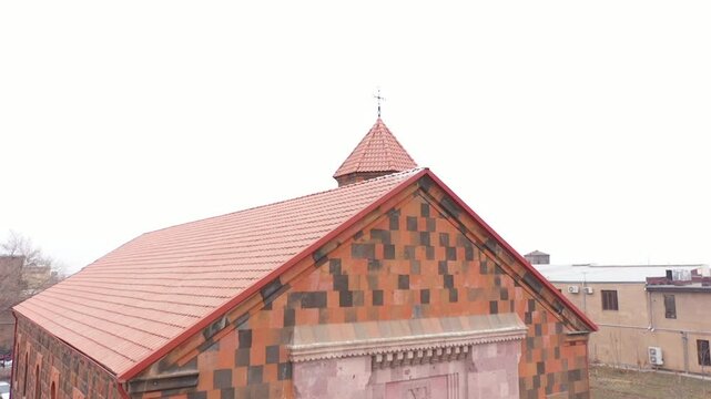 Shot of the Saint Gregory of Narek Cathedral (Diocese of Armavir) in Armavir Province, Armenia
