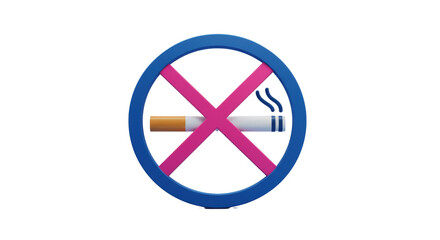 Isolated No Smoking Sign