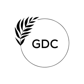 GDC creative minimalist letter logo.