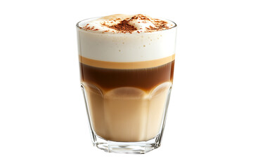 Chilled Foam Coffee isolated on white or transparent background.