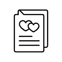 Love letter, wedding invitation