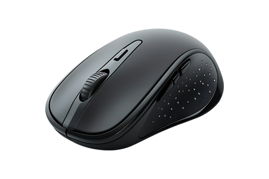 Computer mouse wireless isolated on white or transparent background.