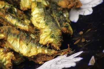 Small Fried Fish Close Up