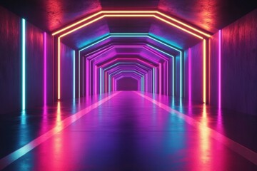 light trails on the stage