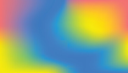 Obraz premium Soft Blurred Gradient of Blue Yellow and Red Abstract Background