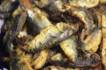 Small Fried Fish Close Up