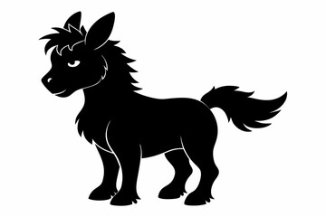 Coloring book silhouette black vector
