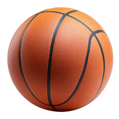 Fototapeta premium Isolated Basketball on Transparent Background for Design Projects