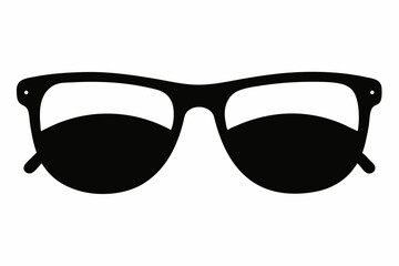 sunglass sihouette black vector