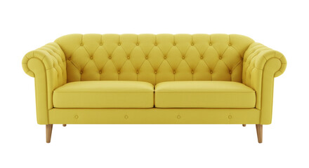 Isolated Yellow Sofa